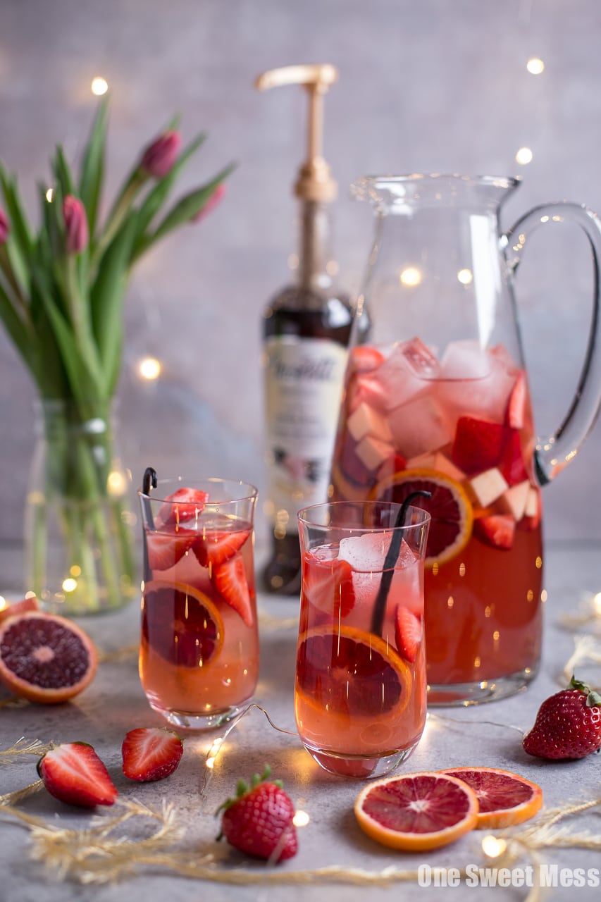 Blood Orange Vanilla Bean Rose Sangria