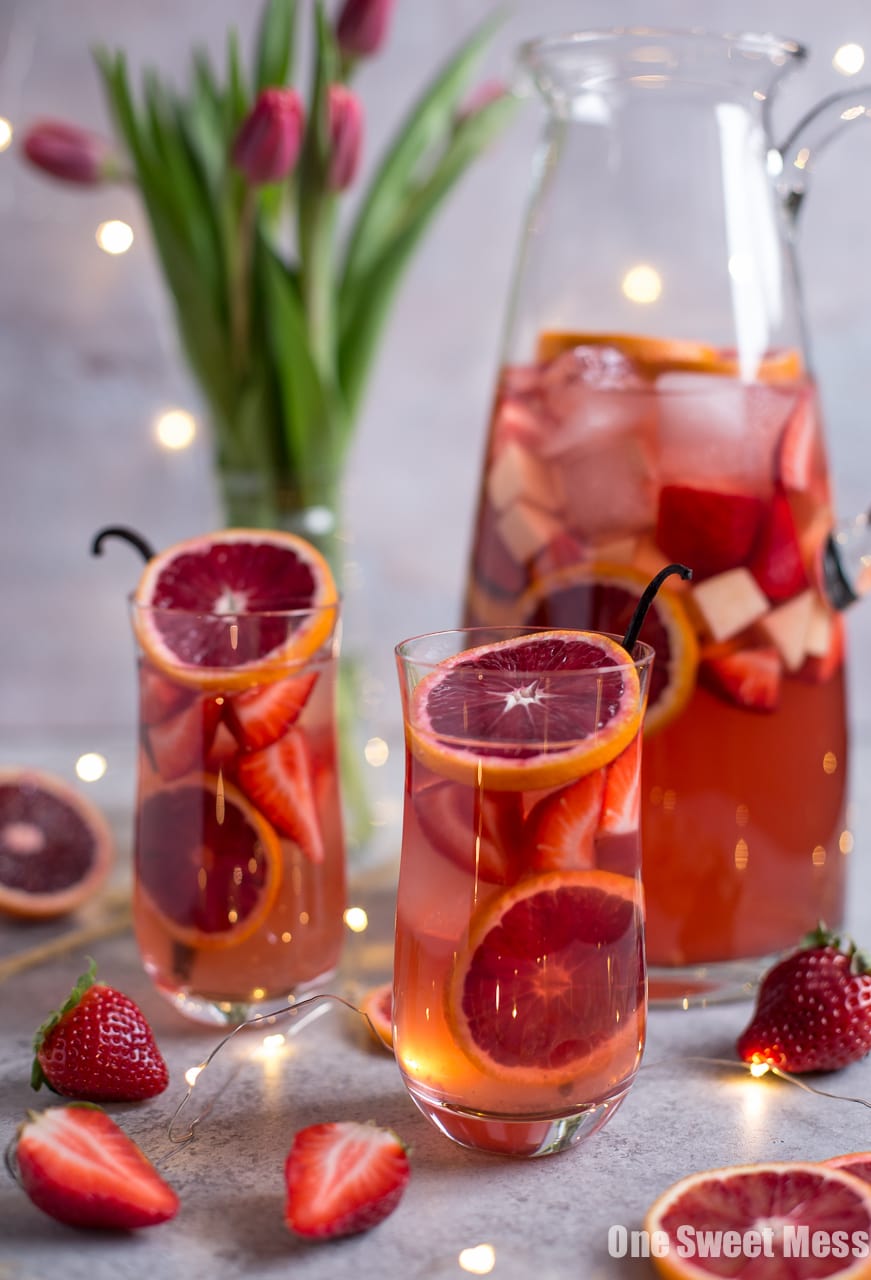 Blood Orange Vanilla Bean Rose Sangria