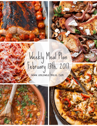 Week of February 13th, 2017 Weekly Meal Plan + Printable Grocery List