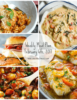 Week of February 6th, 2017 Weekly Meal Plan + Printable Grocery List