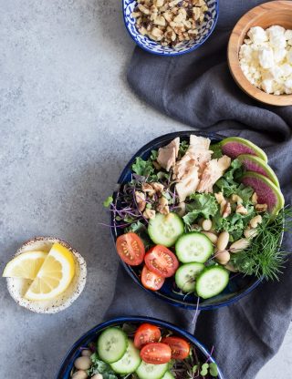 Kale, White Bean + Tuna Salad with Lemon Vinaigrette