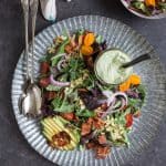 BLT Salad with Grilled Corn and Avocado Ranch Dressing