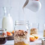 Apple Pie Overnight Oatmeal {Gluten-Free, Vegan, Naturally Sweetened}