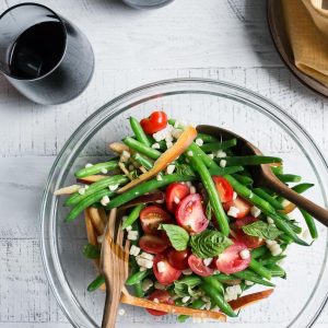 Grilled Corn, Red Pepper and Green Bean Salad {Gluten-Free + Vegan}
