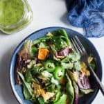 Roasted Sweet Potato and Black Bean Salad with Chili Lime Vinaigrette: This zesty salad with loaded with fresh veggies, creamy avocado, and sweet roasted corn. It's gluten-free, vegan, and super healthy!