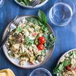 Grilled Vegetable Quinoa Salad with Basil Balsamic Vinaigrette {Gluten-Free, Vegan Option}